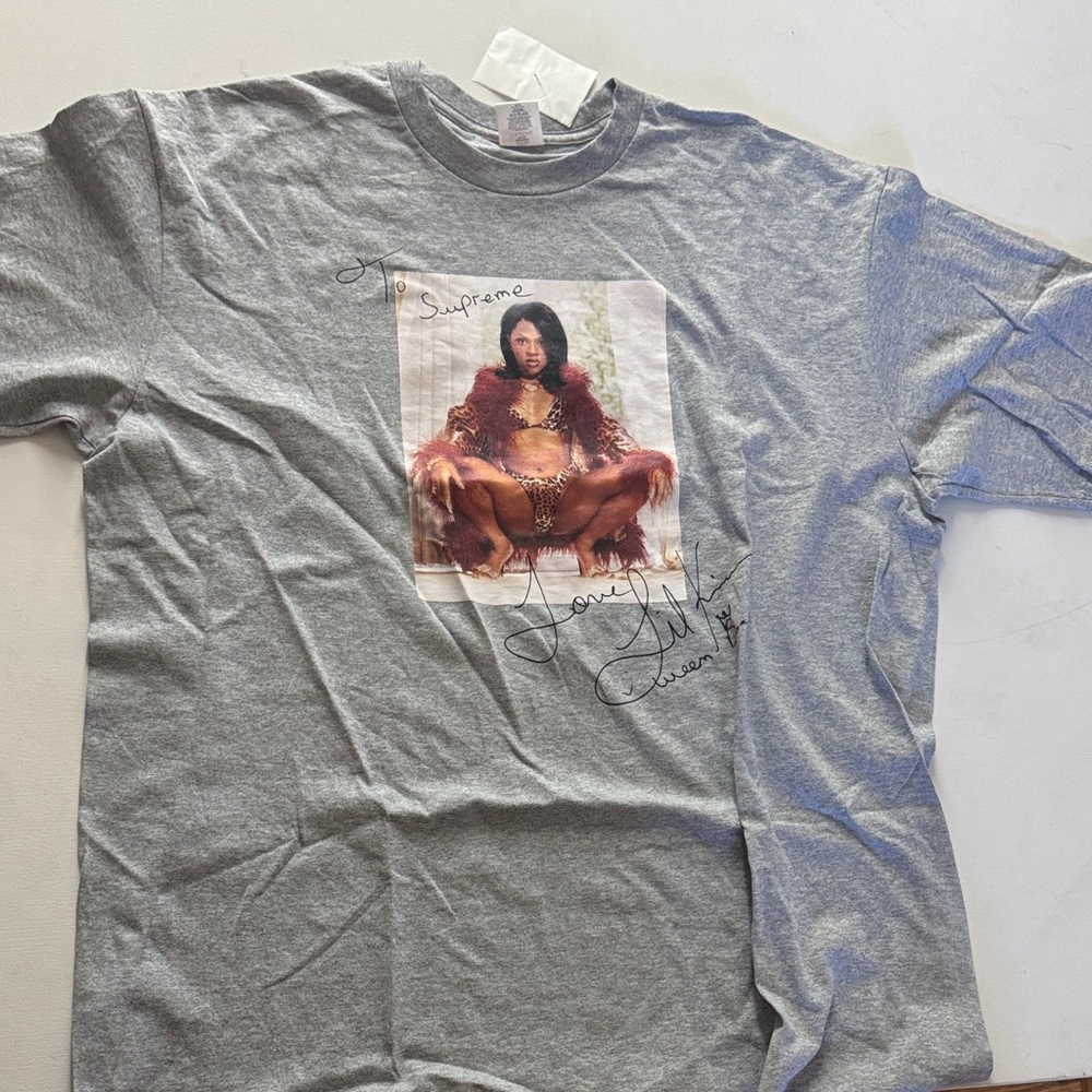 Supreme Gray T-Shirt with Graphic Print